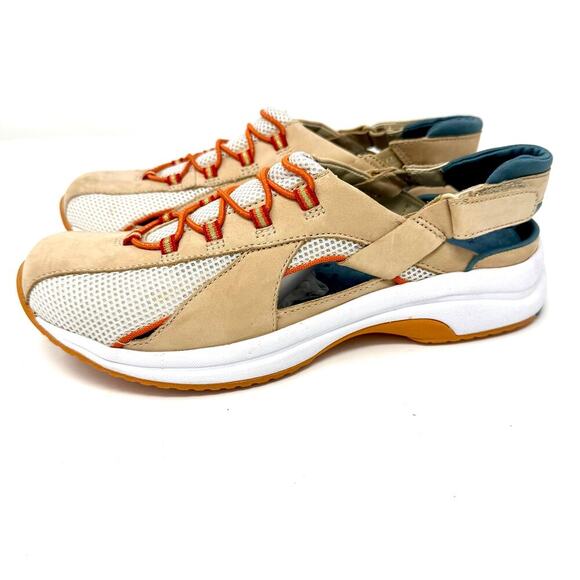 St. John's Bay Active Sandal Sneakers Size 8.5 Taupe Orange Sling Back NIB - Picture 3 of 8
